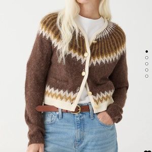J Crew Fair Isle Cardigan Sweater in Supersoft Yarn. Size S. Like new condition.